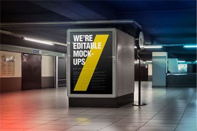 广告设计新视界 71304系列灯箱海报样机素材的创意应用